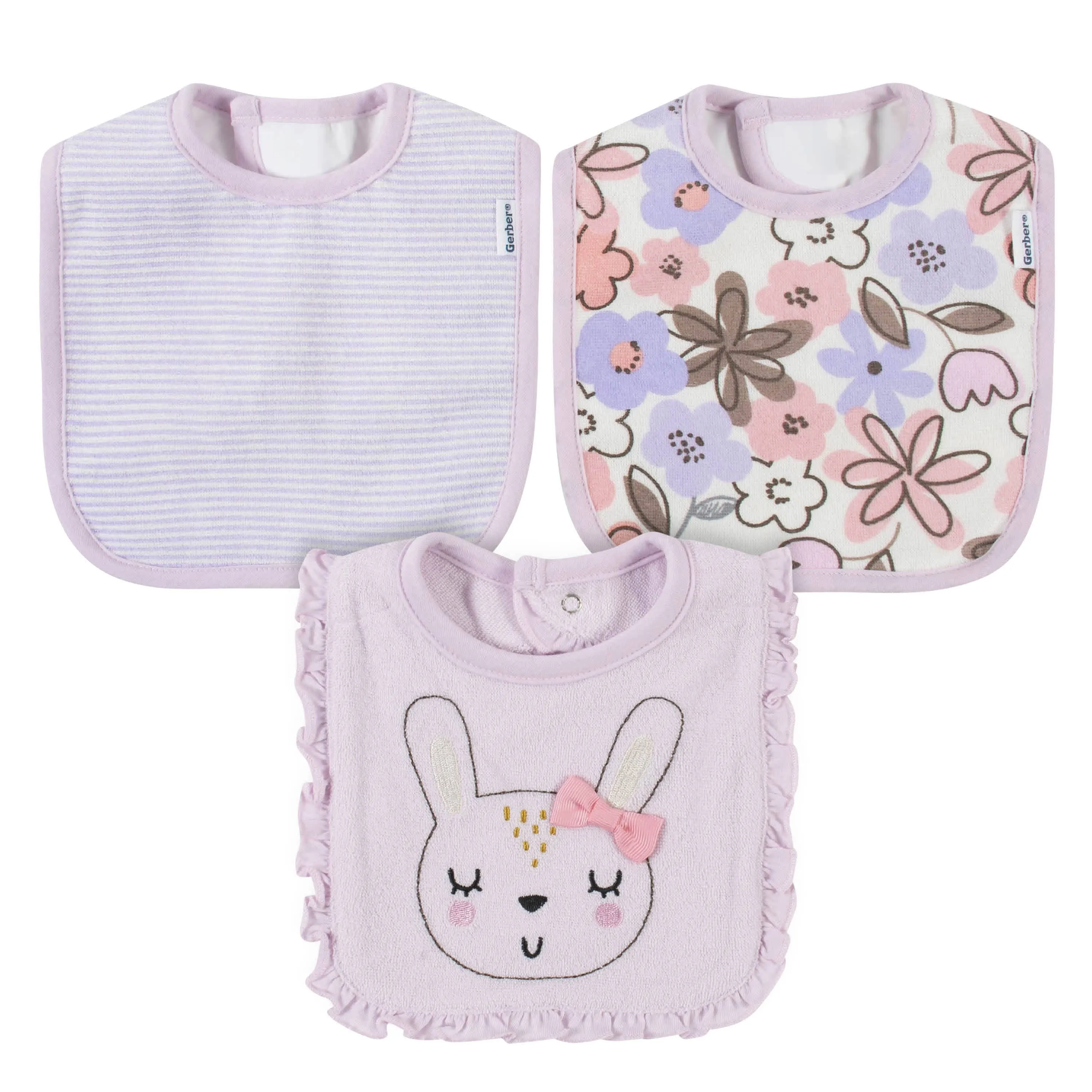 21-Piece Baby Girls Bunny Ballerina Terry Bib, Burpcloth, Mittens, Cap and Bootie Sock Set