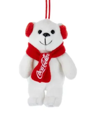 4" Plush Coca-Cola Polar Bear Ornament