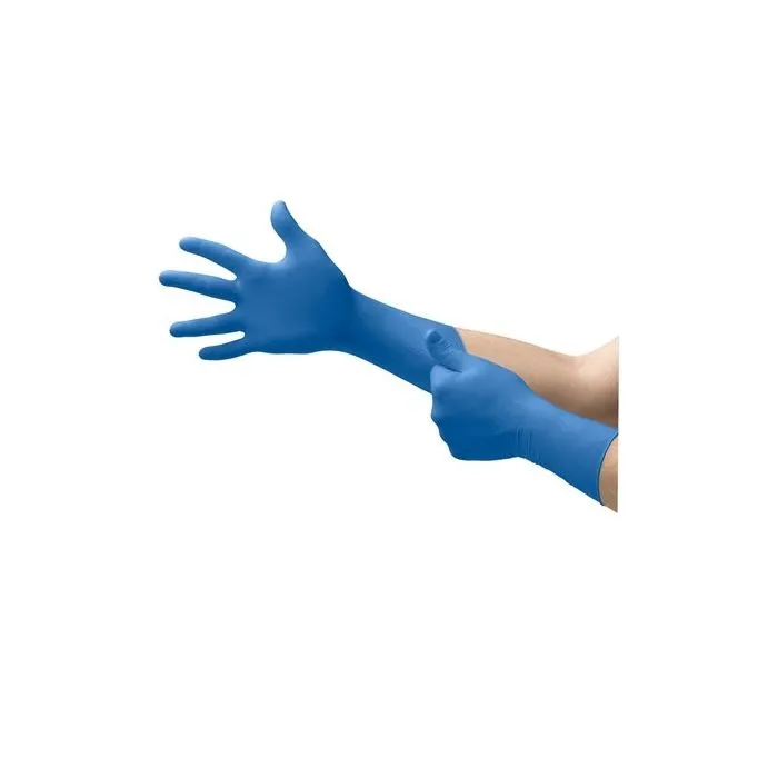 Ansell MicroFlex SafeGrip SG-375 Disposable Latex Glove, Blue, Small, 50 Gloves per Box, Case of 10 Boxes