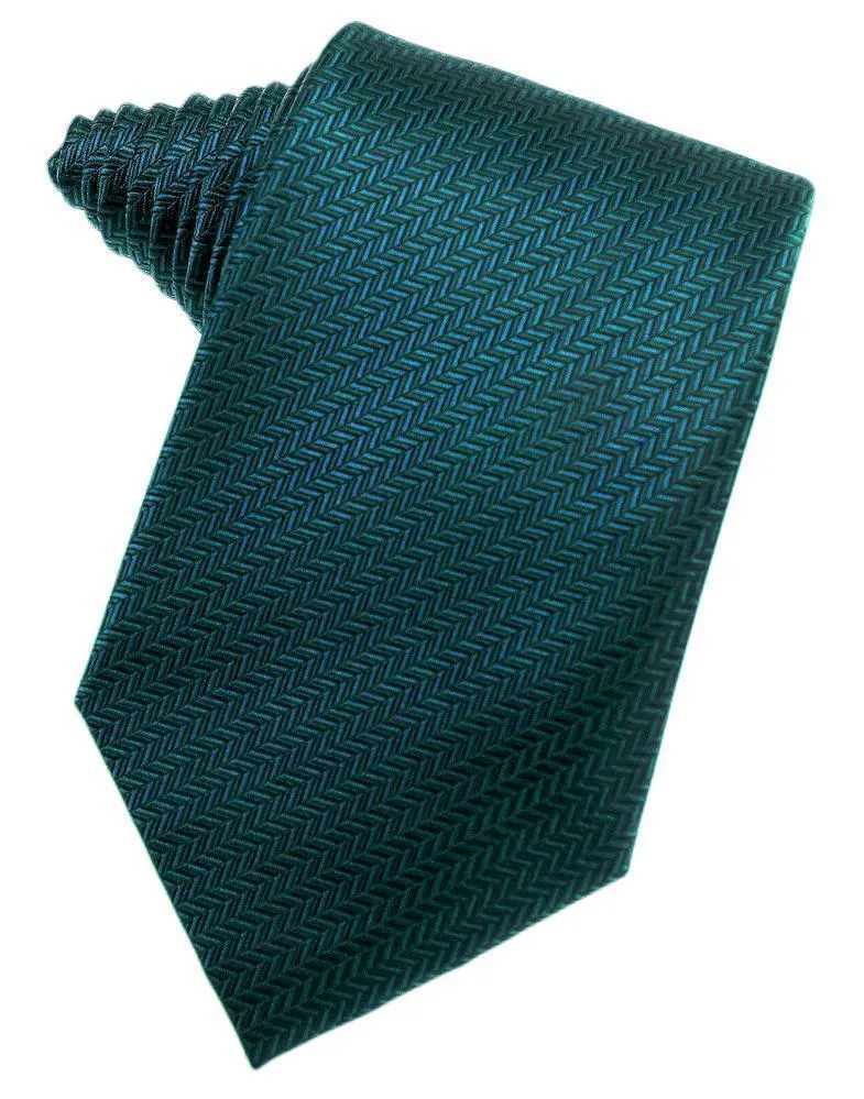 Aqua Herringbone Neckties