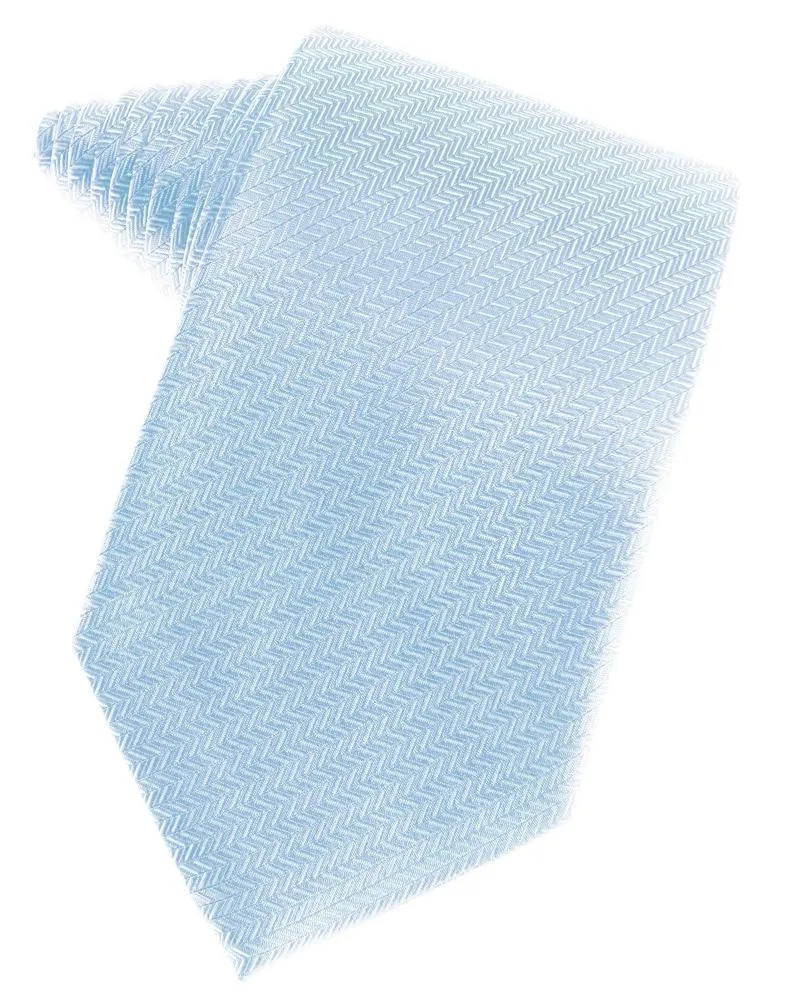 Aqua Herringbone Neckties