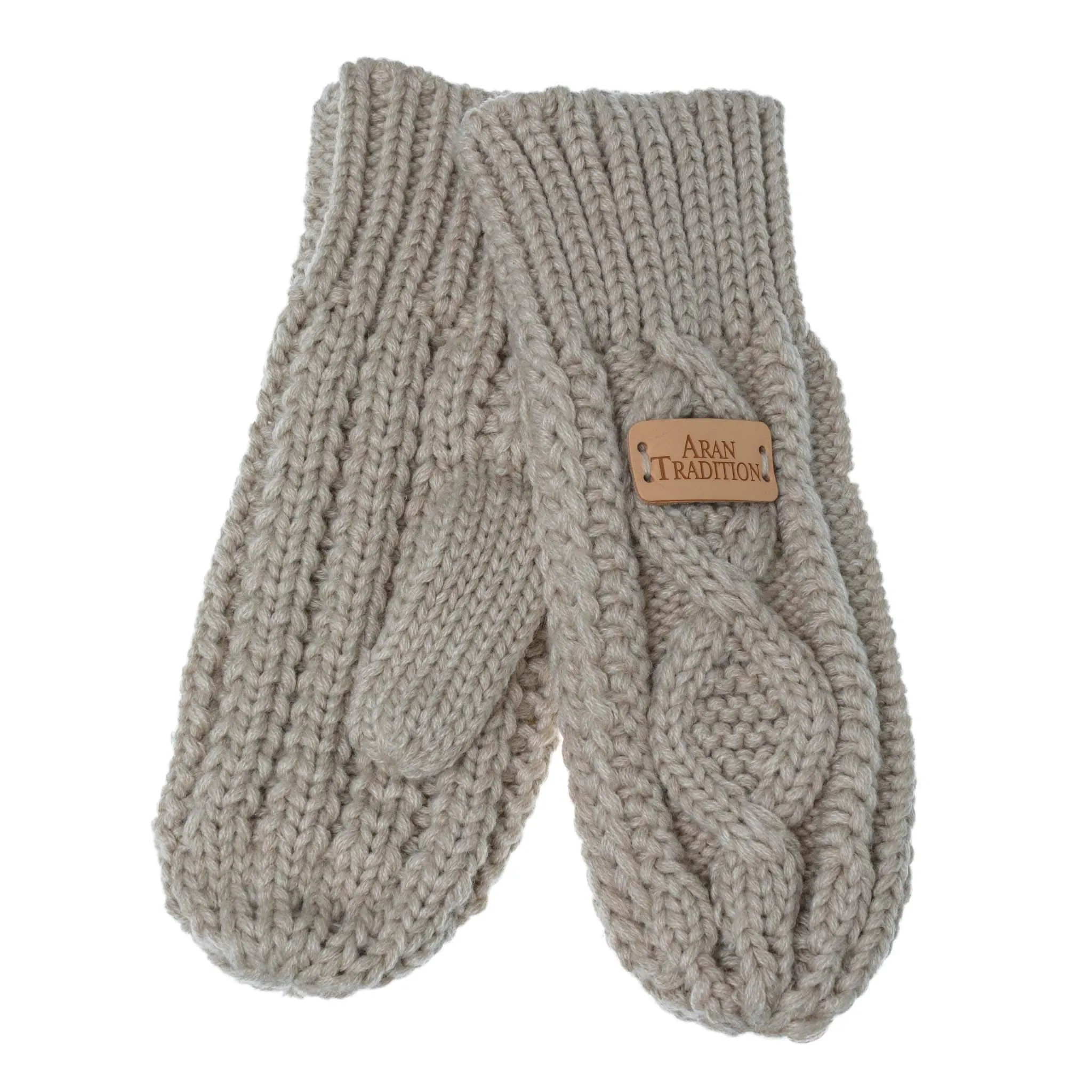 Aran Cable Knit Mittens