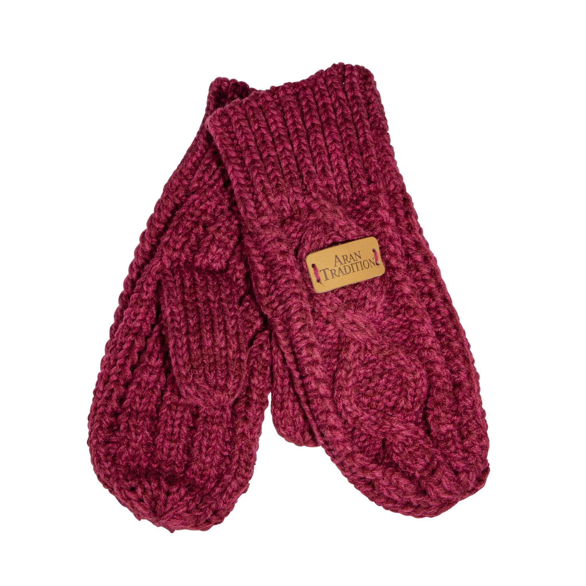 Aran Cable Knit Mittens