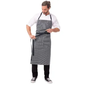 B350 Chef Works Urban Portland Fine Stripe Bib Apron Indigo