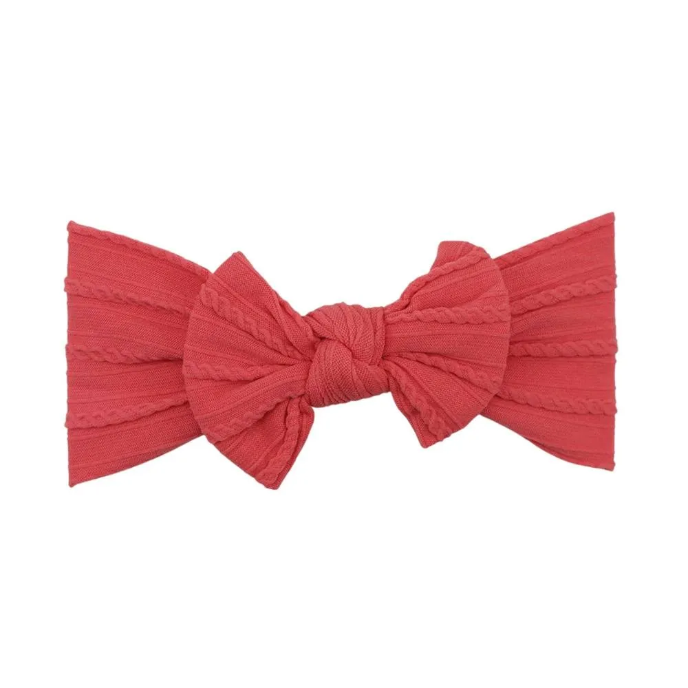 Baby Top Knot Single Bow Headband Punch