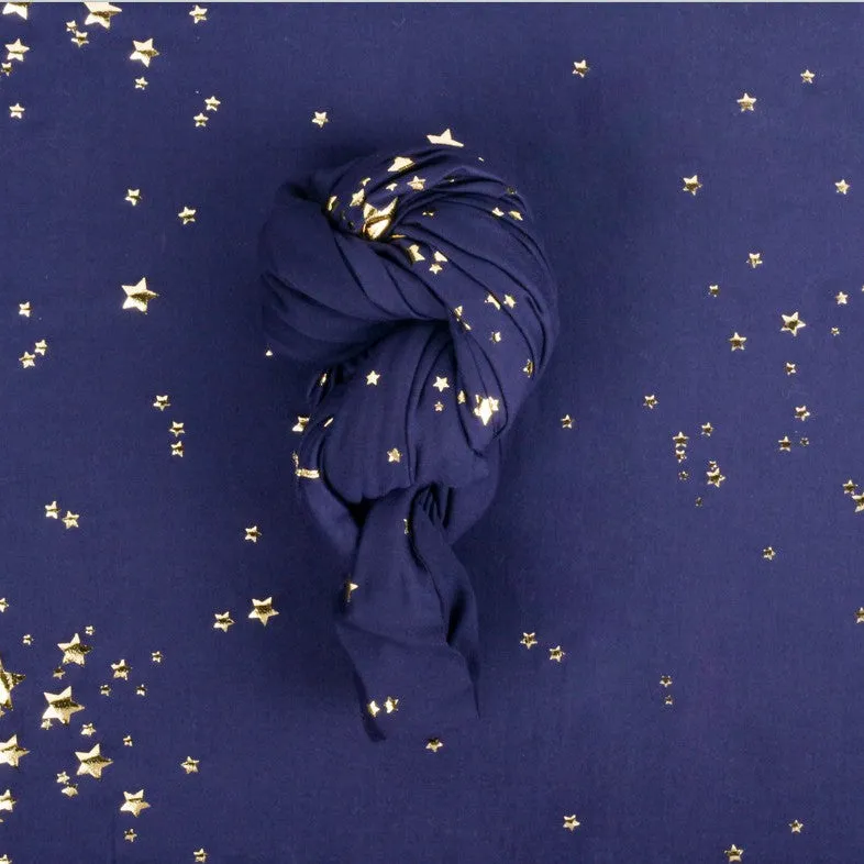 Babymoon Set of 2 | Starry Wrap and Layer | Baby Photography Props | Navy Blue