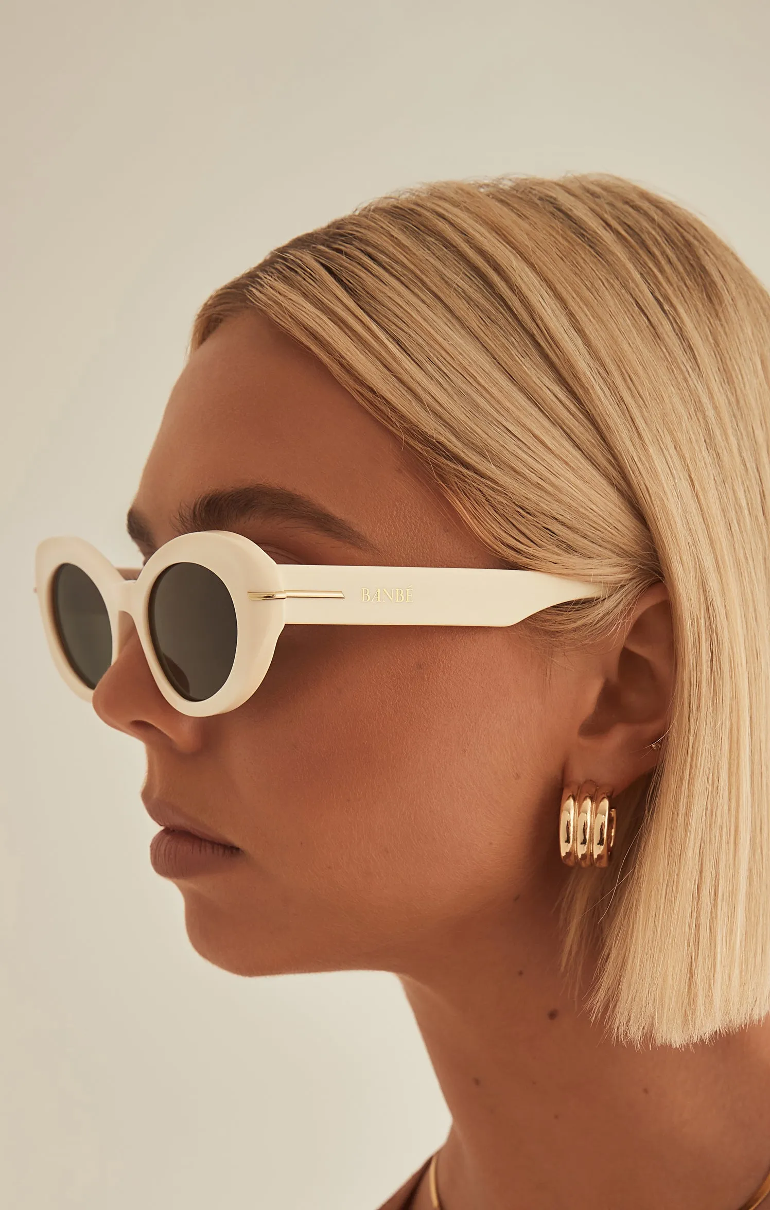 Banbè Eyewear The Rocha Sunglasses ~ Cream Ink