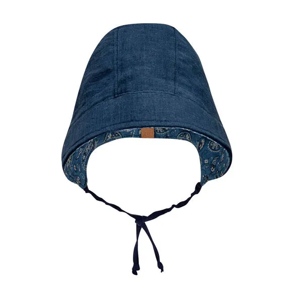 Bedhead Heritage Reversible Sun Bonnet - Paisley / Indigo