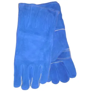 Blue Premium Leather Welding Gloves