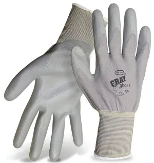 Boss Gray Ghost Series 3000L Gloves, L, Knit Wrist Cuff, Polyurethane Coating, PVC Glove, Gray :PR: QUANTITY: 1