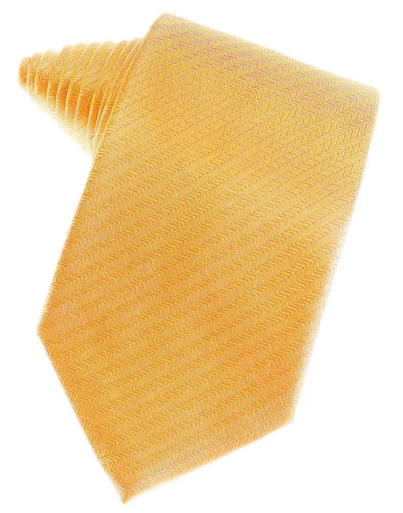 Buttercup Herringbone Necktie