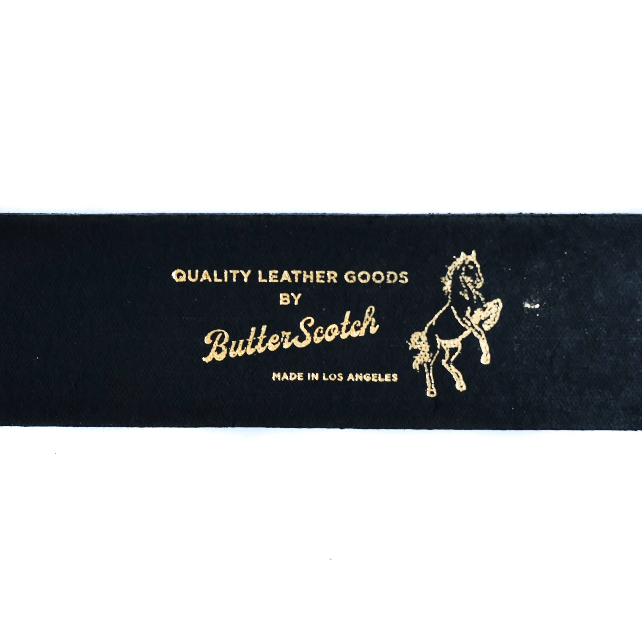 ButterScotch - 1.5" Heel Bar Belt - Black on Black