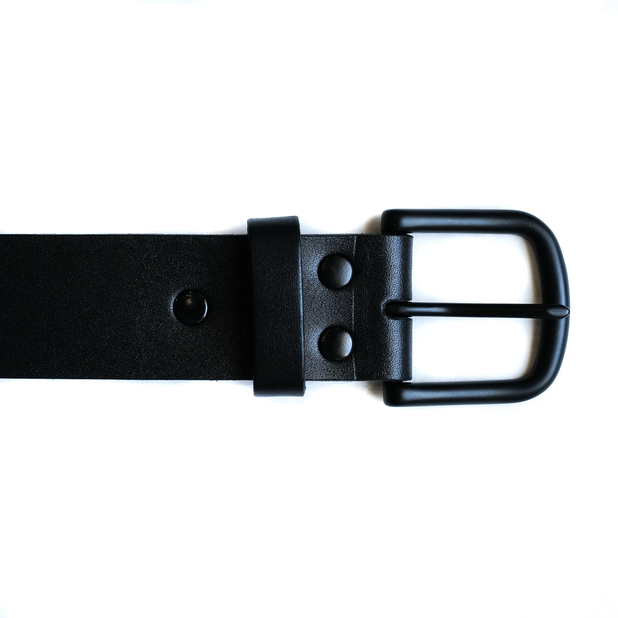 ButterScotch - 1.5" Heel Bar Belt - Black on Black