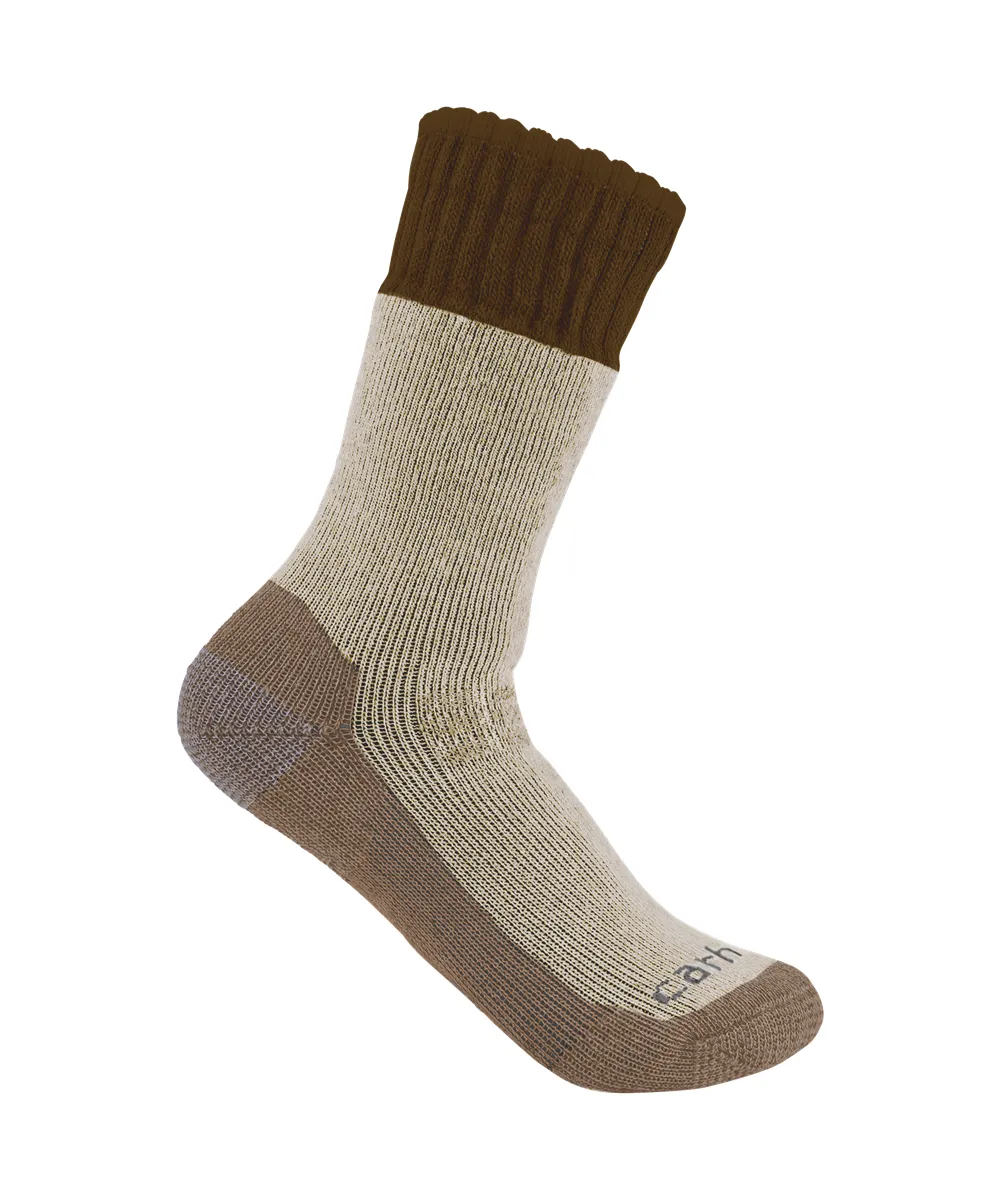 Carhartt Men's Heavyweight Wool Blend Boot Socks - Carhartt Brown