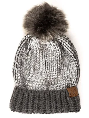 CC Foil Beanie with Pom Pom