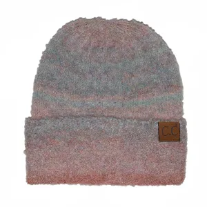 C.C. Multi Ombre Mohair Beanie Dry Pastel