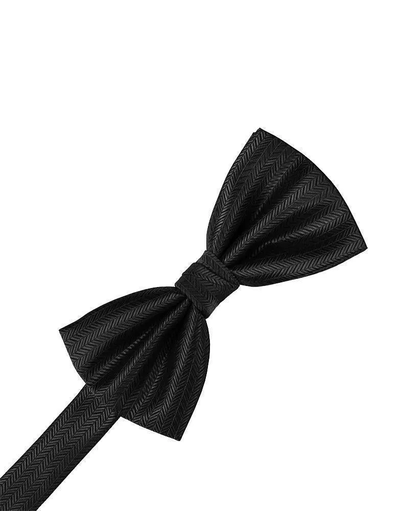 Chocolate Herringbone Bow Tie