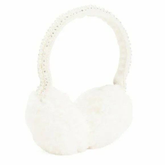 Christian Siriano Women's Pearl Band Faux Fur Earmuffs