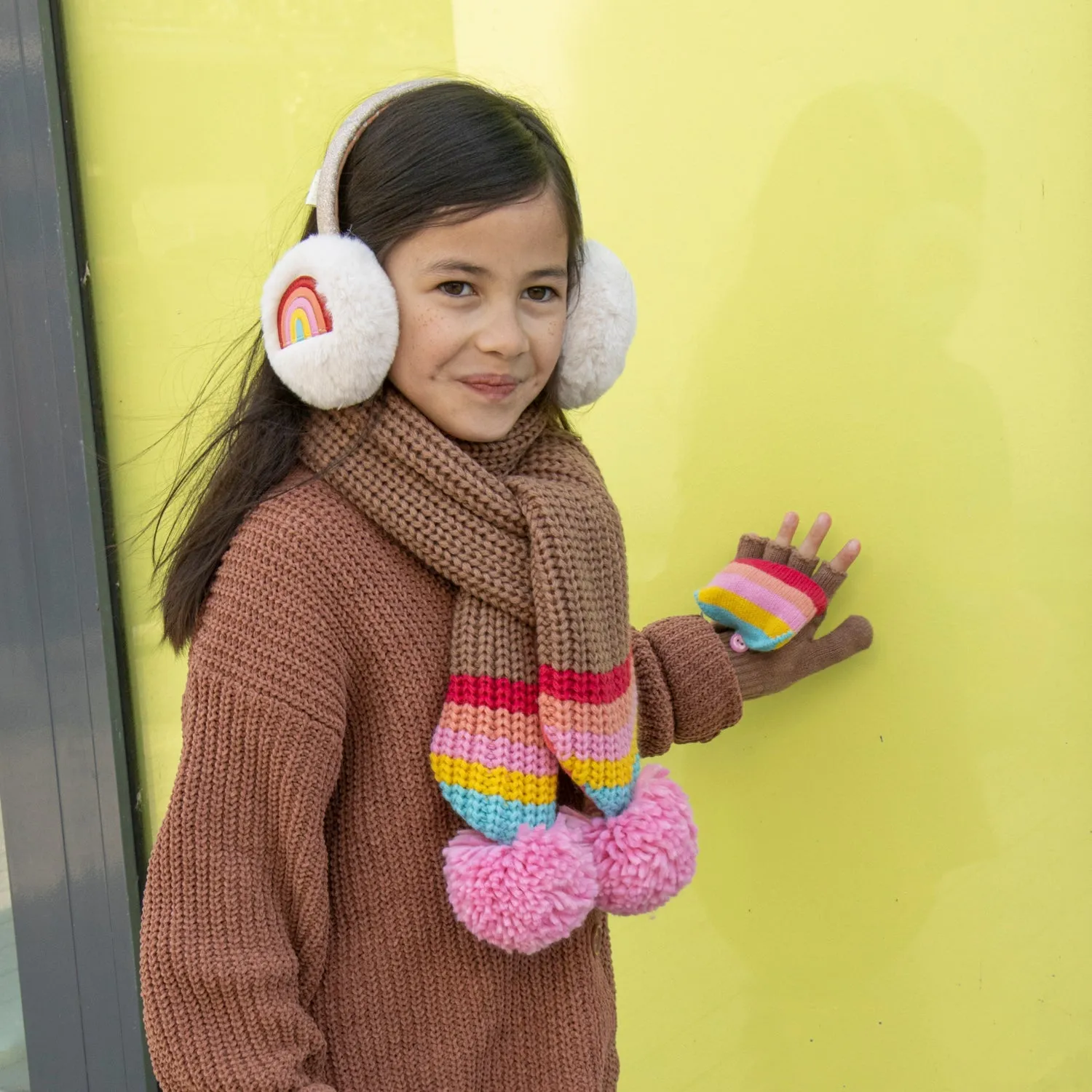 Colour Pop Rainbow Earmuffs