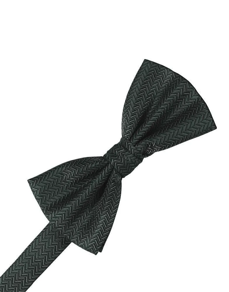 Cornflower Herringbone Bow Tie