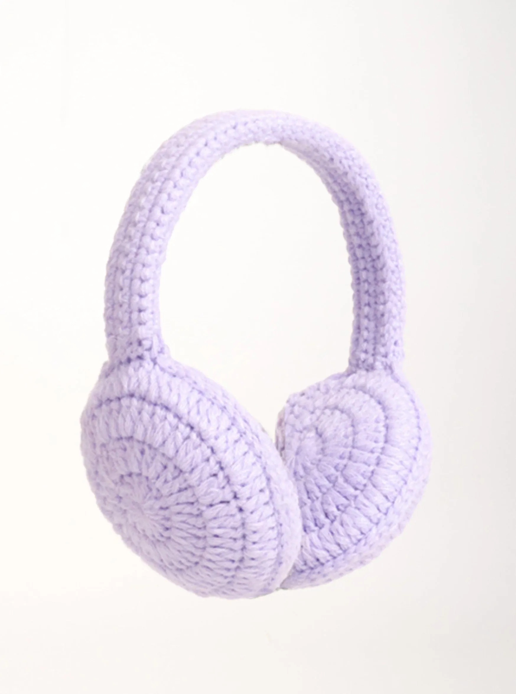 Crochet Earmuffs in Lilac