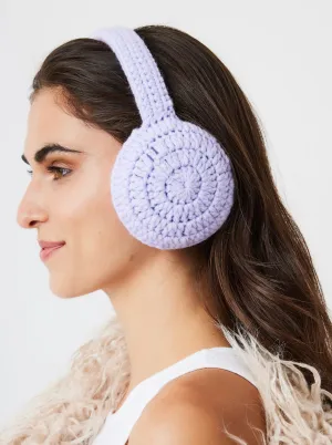 Crochet Earmuffs in Lilac