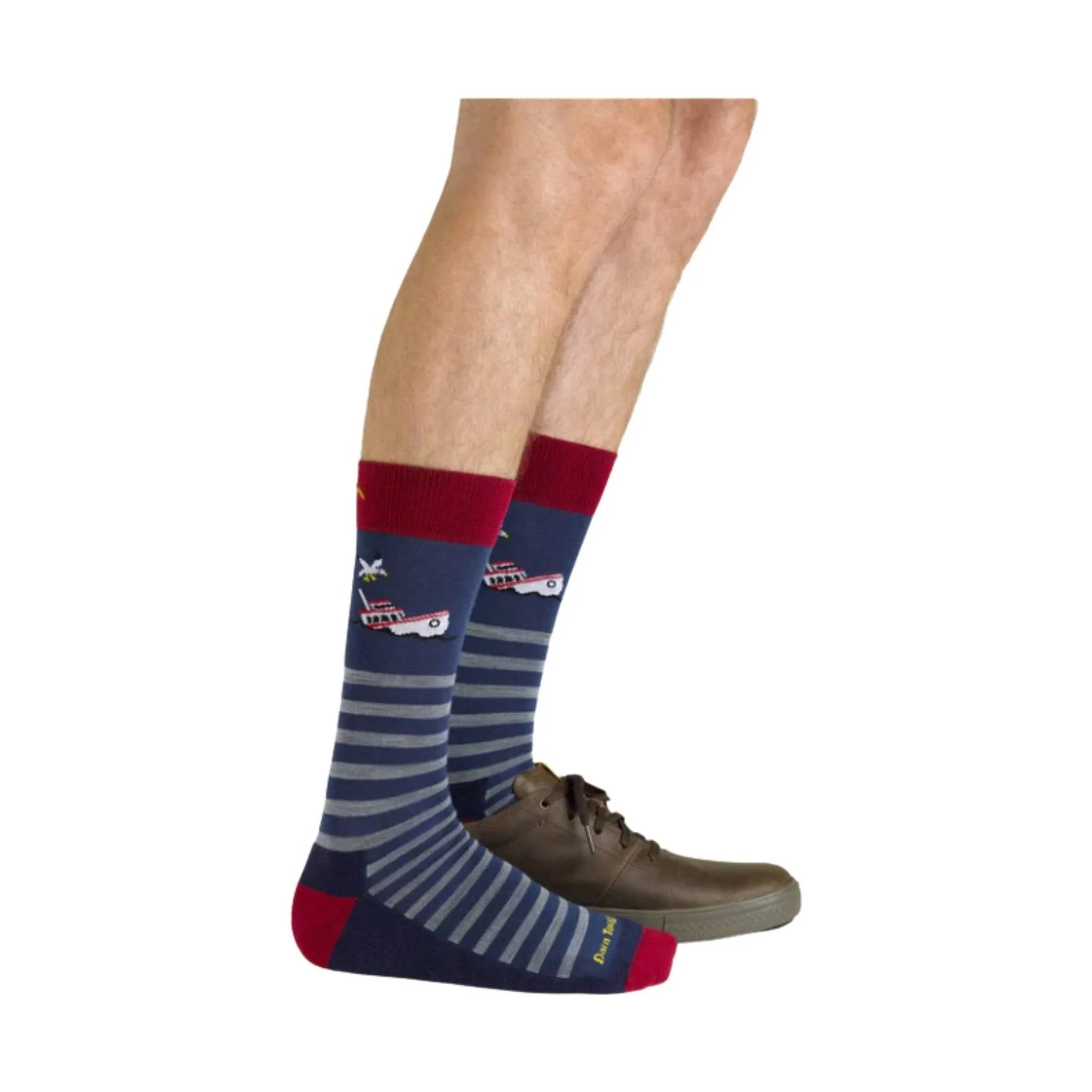 Darn Tough Vermont Men's Wild Life Crew Lightweight Lifestyle Sock - Storm