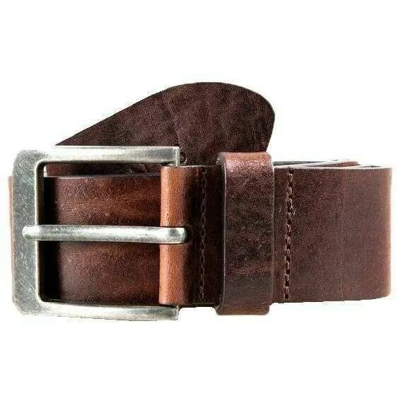 Dents Heritage Pewter Buckle Full-Grain Leather Belt - Brown