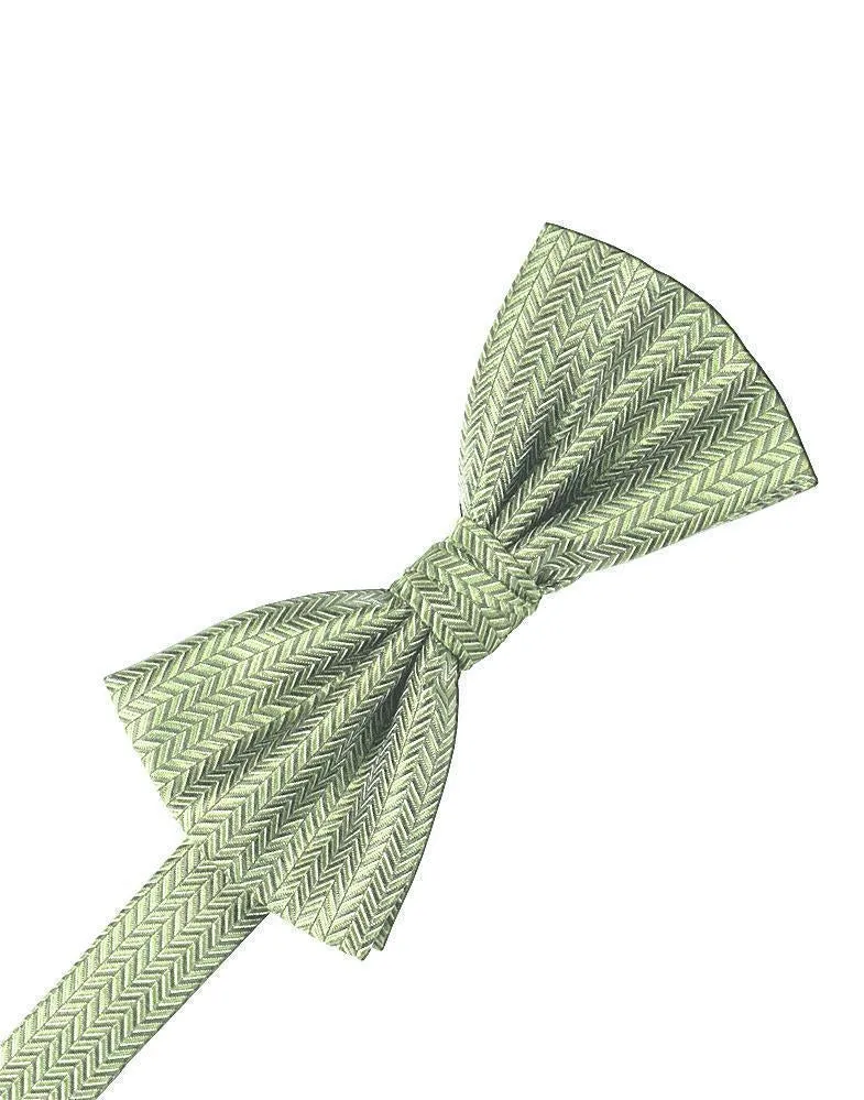 Fern Herringbone Bow Tie