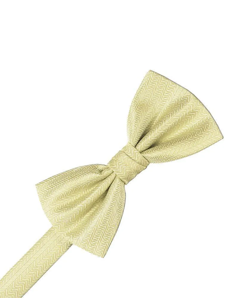 Fern Herringbone Bow Tie