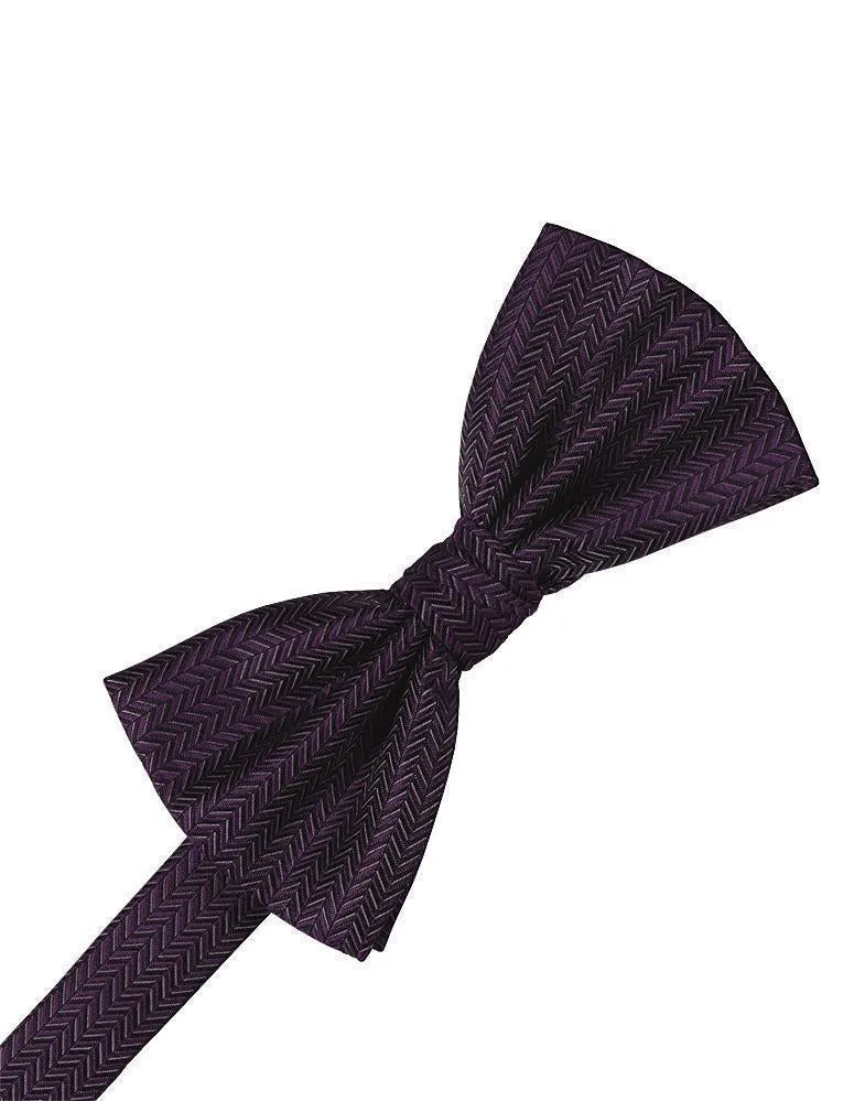 Fern Herringbone Bow Tie