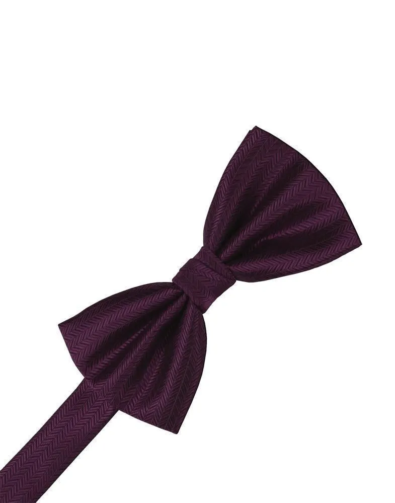 Fern Herringbone Bow Tie