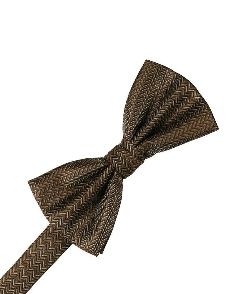 Fern Herringbone Bow Tie