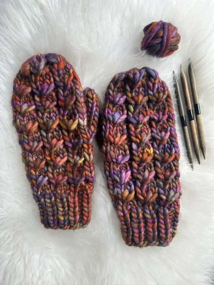 Fleur Mitts Knit Pattern