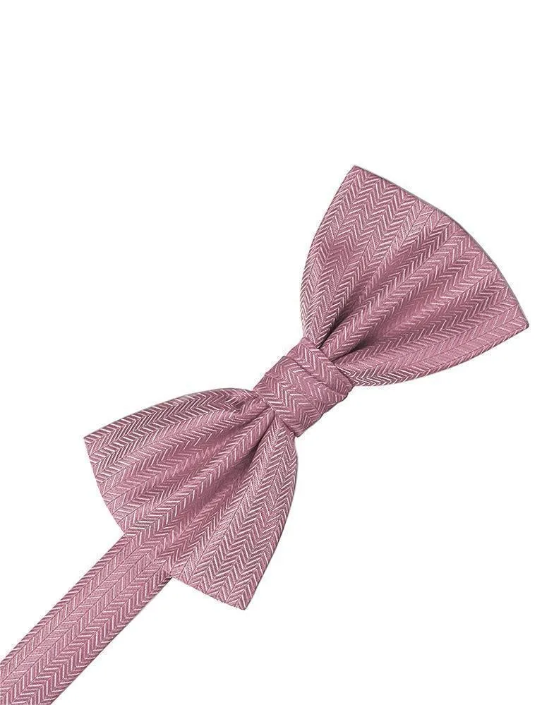 Fuschia Herringbone Bow Tie