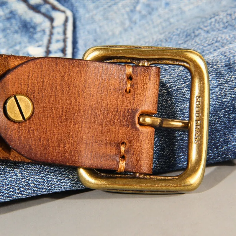 GENUINE COWHIDE LEATHER BELT