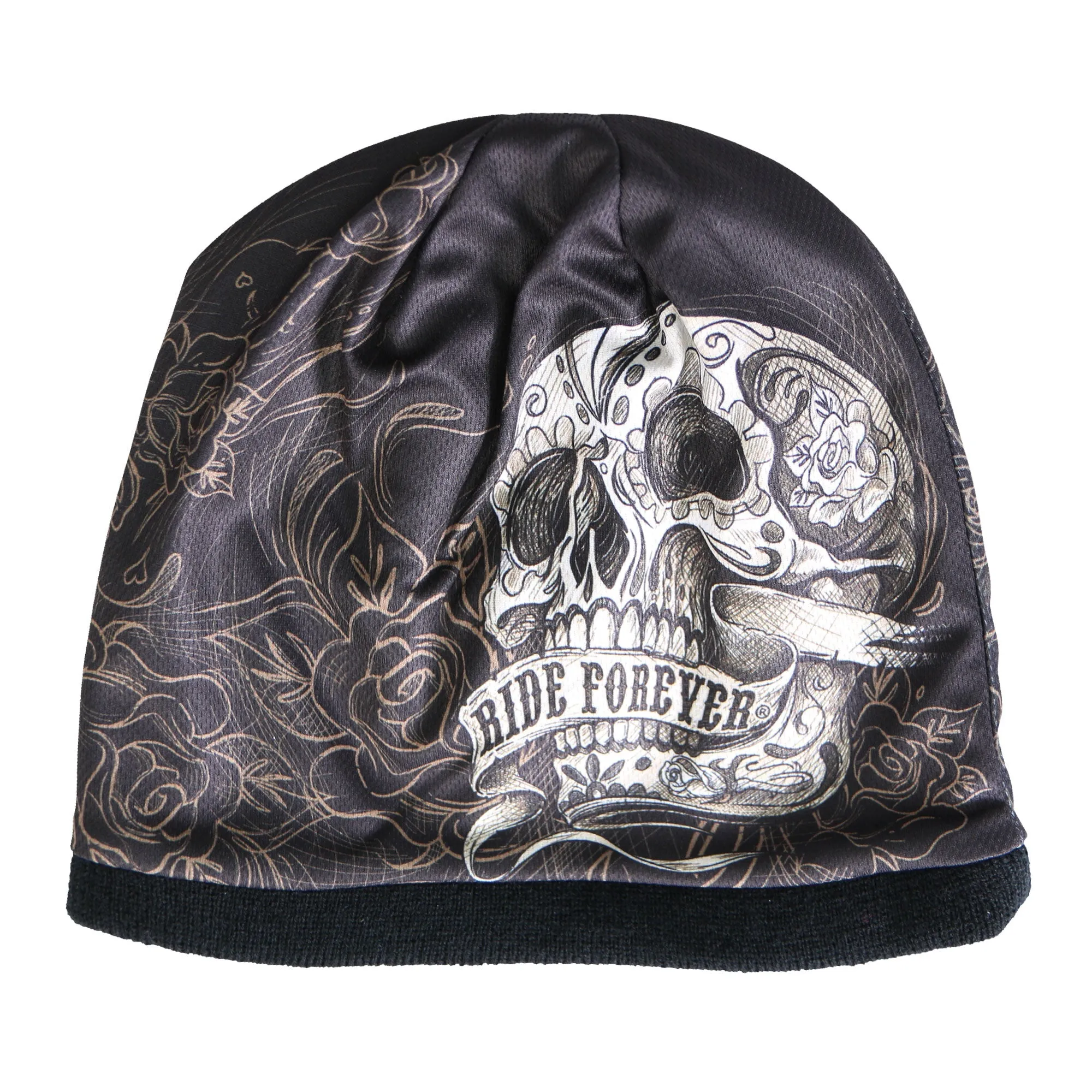 Hot Leathers KHC1005 Banner Skull Beanie