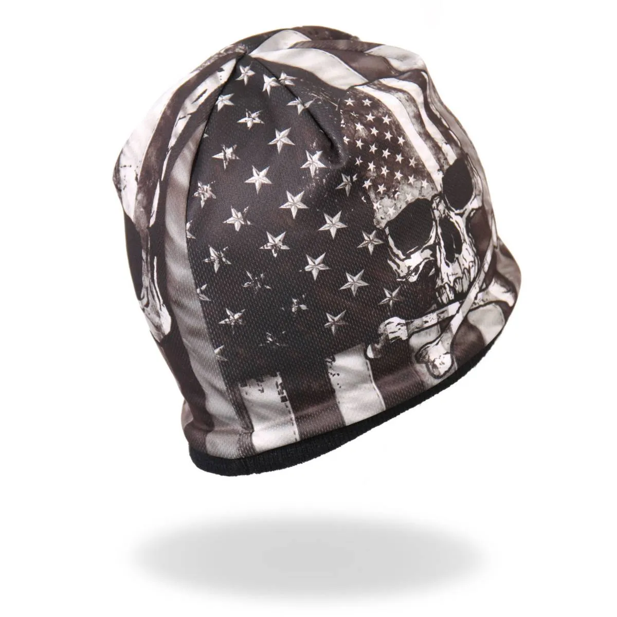 Hot Leathers KHC1033 Flag Skull Sublimated Beanie