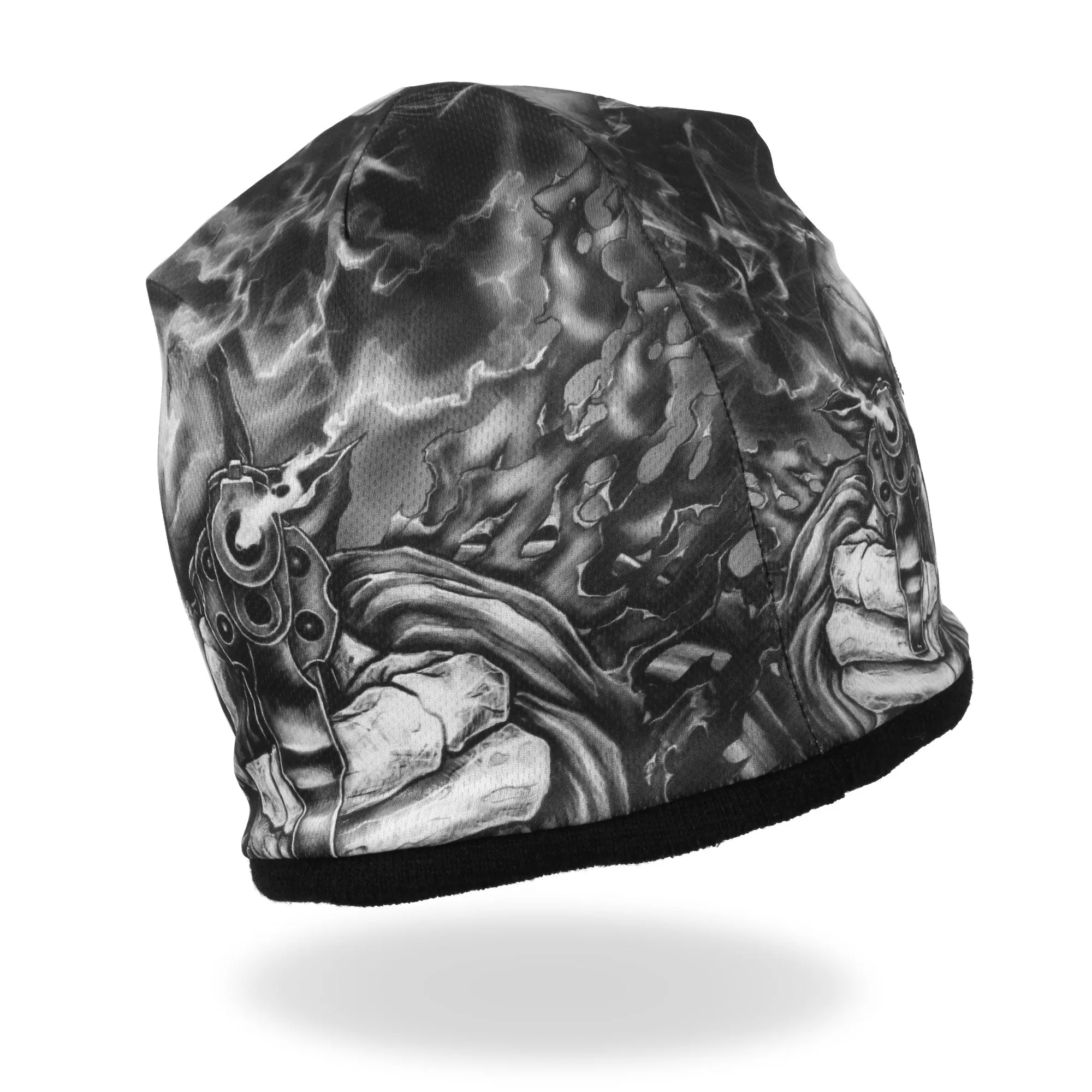 Hot Leathers KHC1037 Smoking Gun Skull Soft Beanie