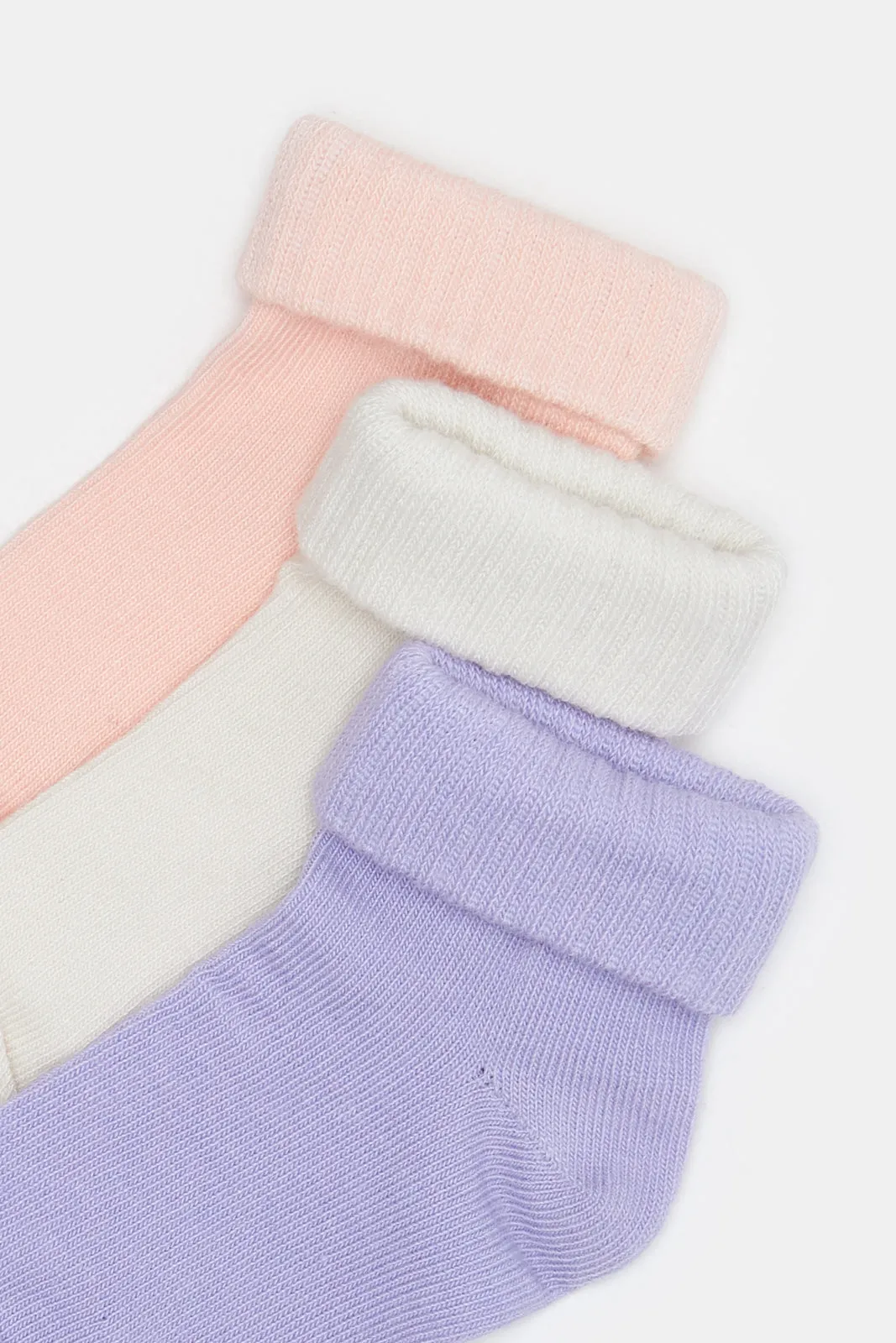 Infant Girls Assorted Ankle Length Socks (3 Pairs)