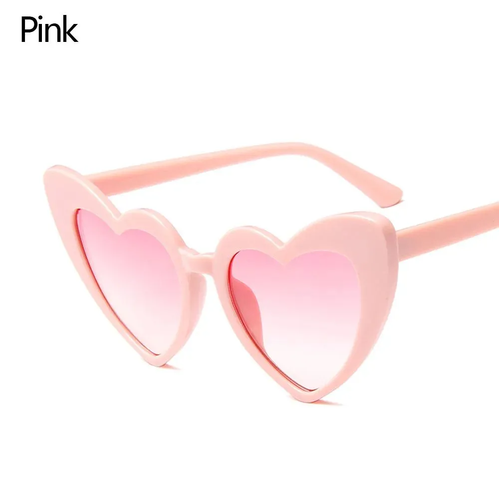 Love Heart Shaped Sunglasses Women Big Frame Fashion Cute Sexy Retro Cat Eye Vintage Sun Glasses UV400 Protection Unisex Eyewear