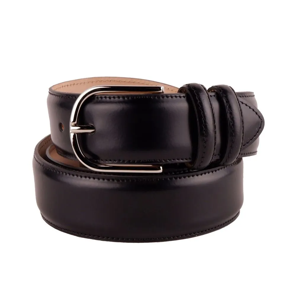 Made in Italy Elegant Italian Leather Belt Ensemble