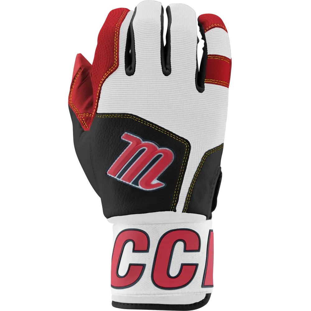 Marucci Blacksmith V2 Full Wrap Youth Batting Gloves: MBG2BKSMFWY