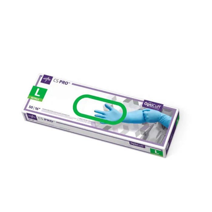 Medline CS Pro 16" Cuff Nitrile Exam Gloves