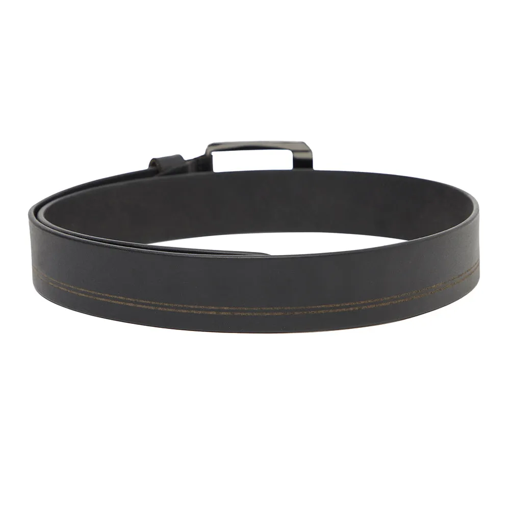 Men's Black Casual Single Side Designer Belt