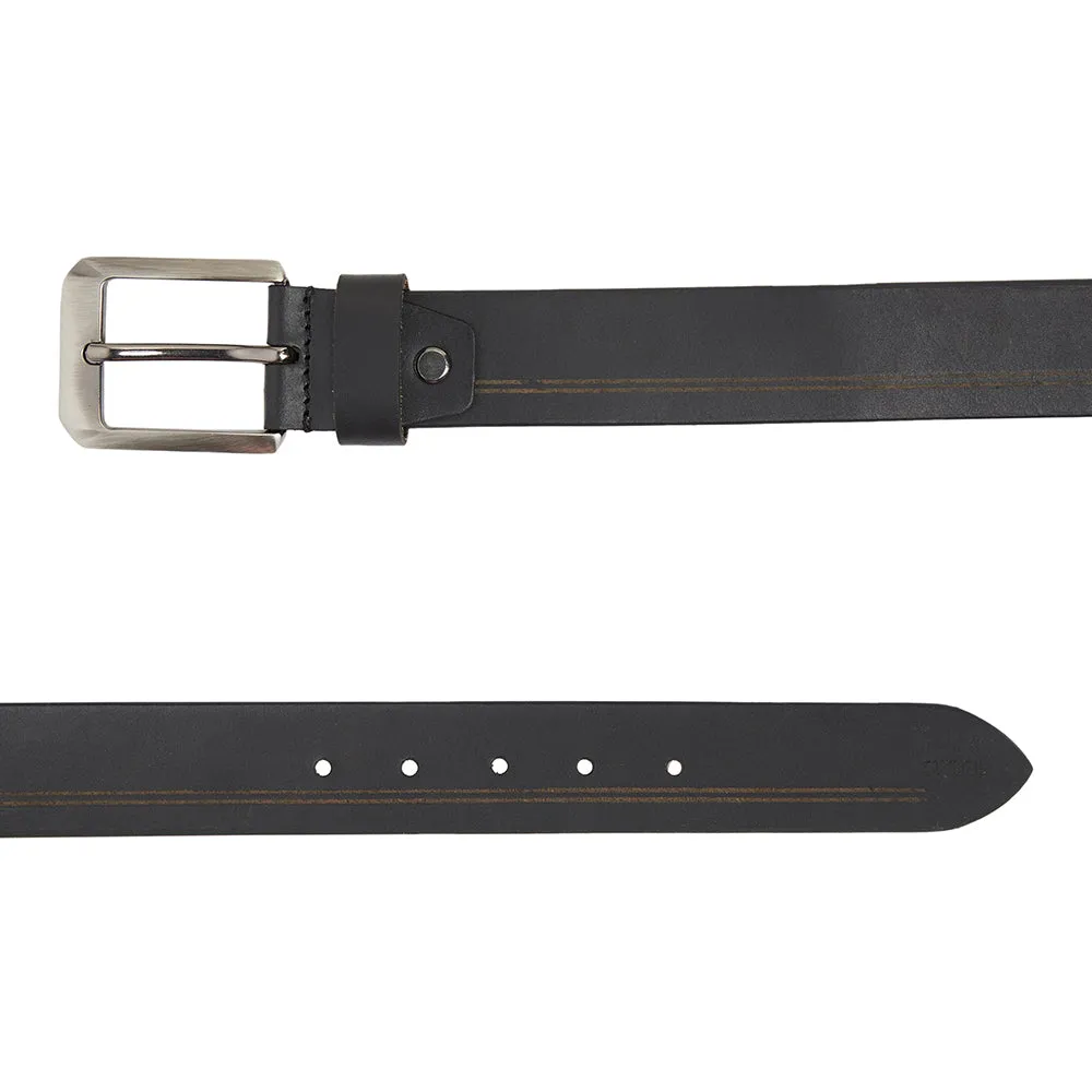 Men's Black Casual Single Side Designer Belt