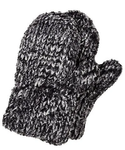 Men's Mittens - Cozy Cable in Ash Faux Fur