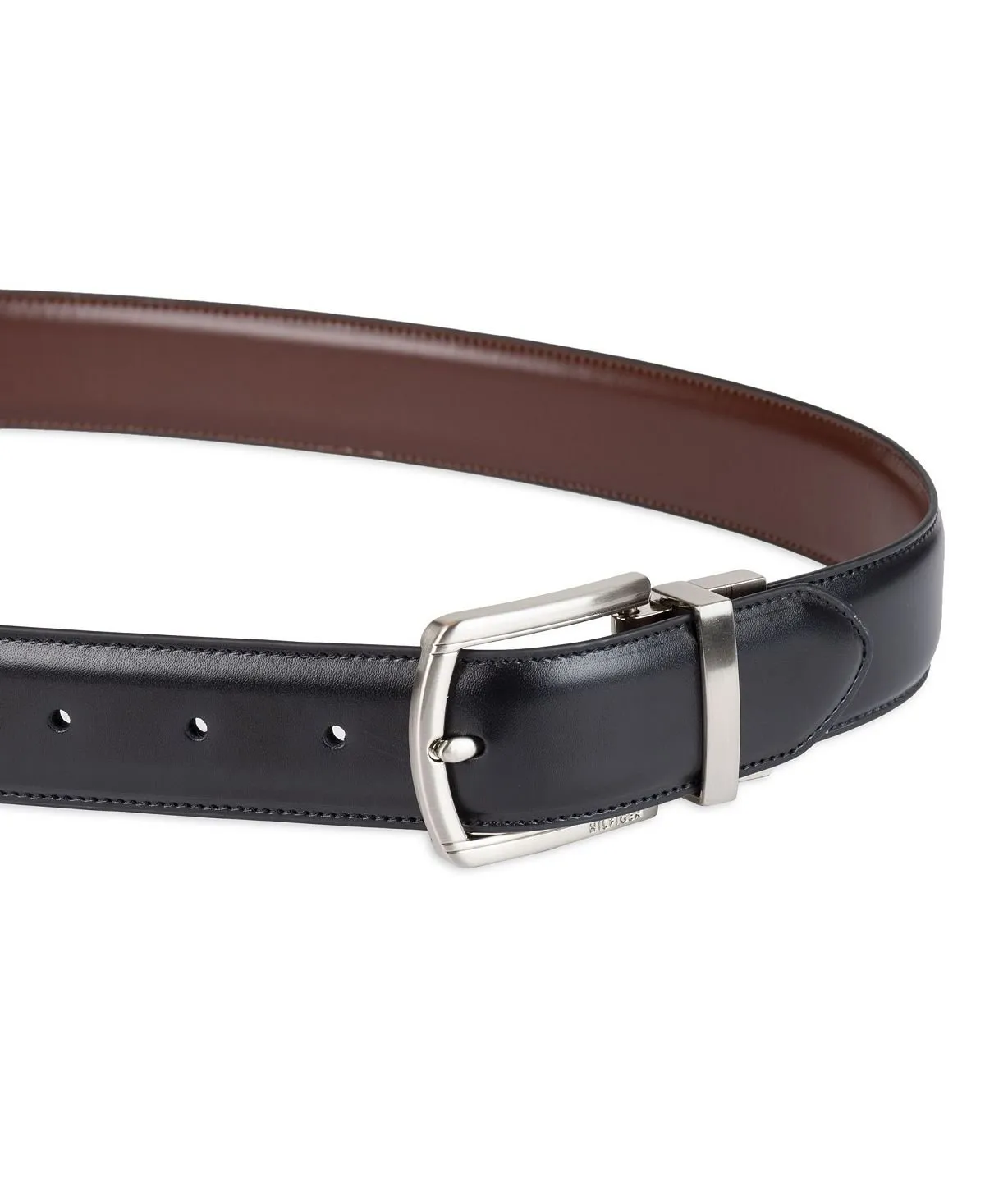 Men's Reversible Textured Elastic Casual Belt created for Macy's Tommy Hilfiger