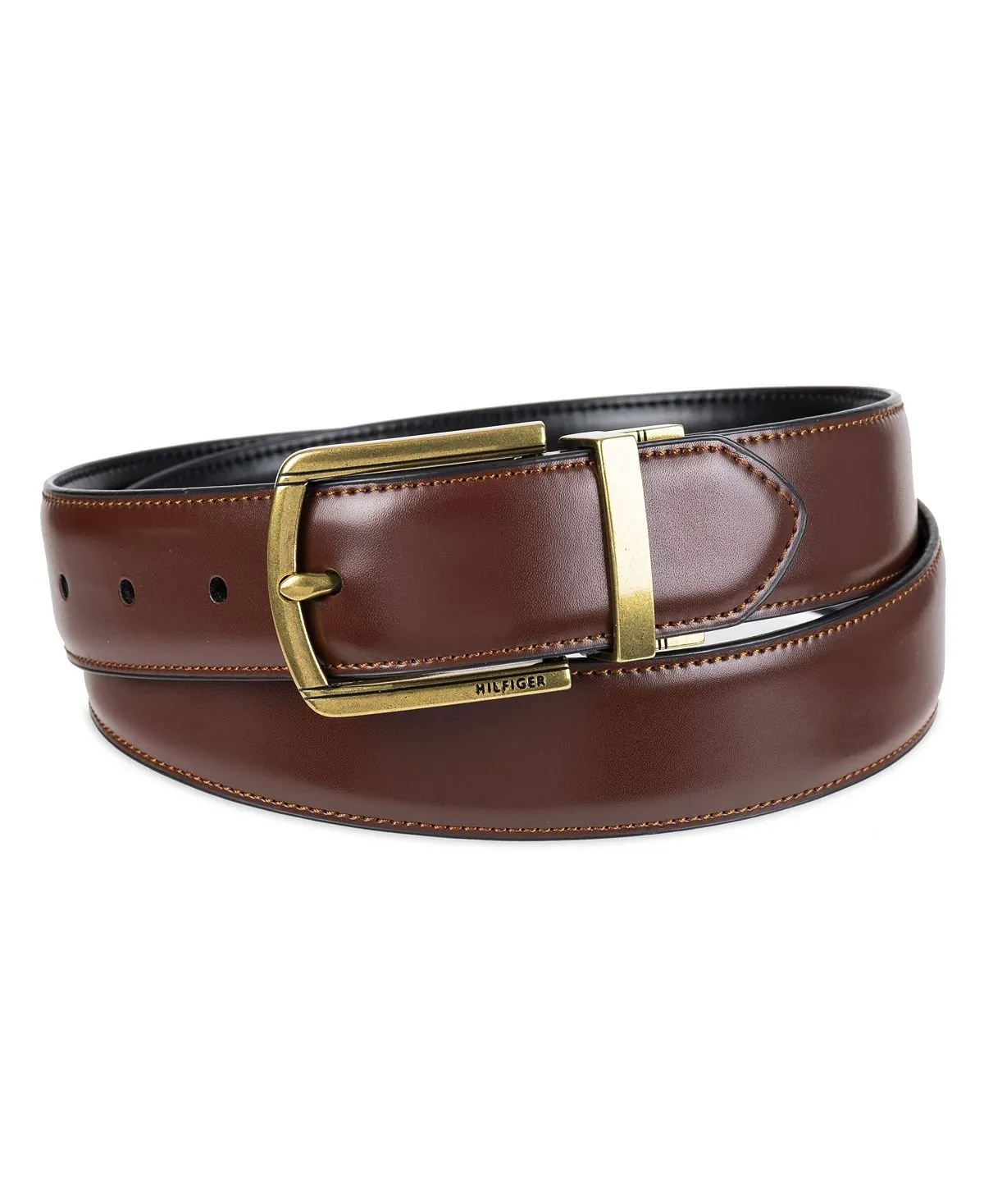 Men's Reversible Textured Elastic Casual Belt created for Macy's Tommy Hilfiger