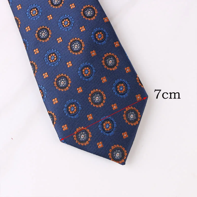 Men's Vintage Geometric Floral Motifs Necktie